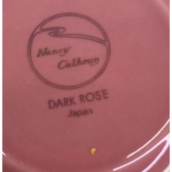 Nancy Calhoun DARK ROSE Solid Color Japan Smooth Round Stoneware Saucers Set 3 - Picture 8 of 15